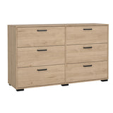 Wooden Chest Of 6 Drawers Double Dresser - Sofia