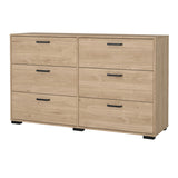 Wooden Chest Of 6 Drawers Double Dresser - Sofia