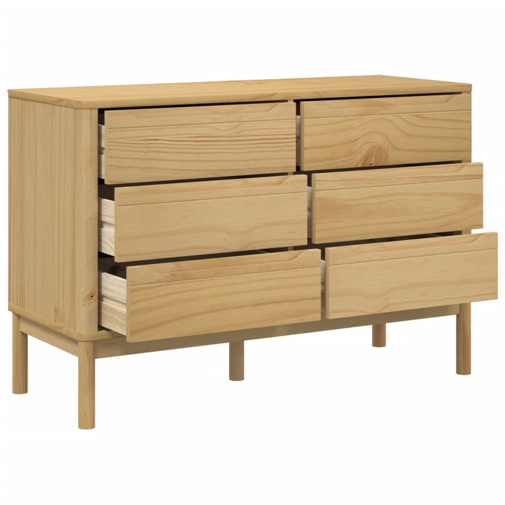 Wooden Chest Of 6 Drawers - Floro