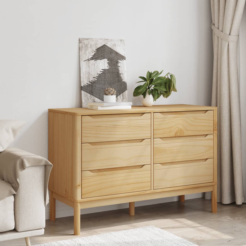 Wooden Chest Of 6 Drawers - Floro