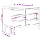 Wooden Chest Of 6 Drawers - Floro