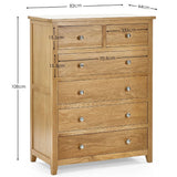 Wooden Chest Of 6 Drawers - Mallory