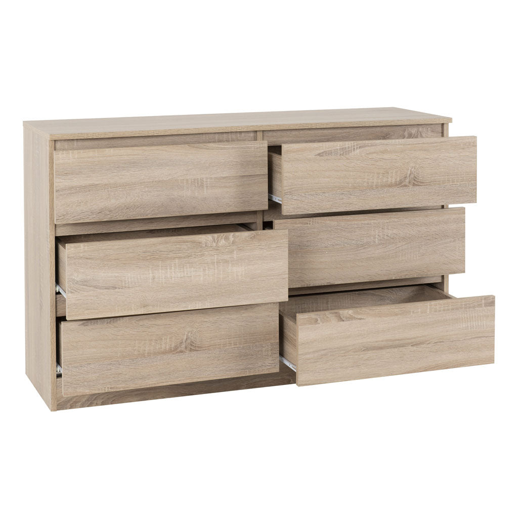 Wooden Chest Of 6 Drawers - Malvern