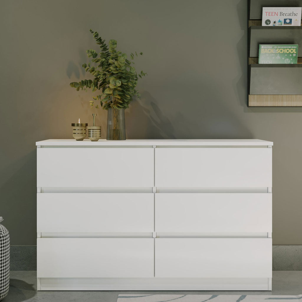 Wooden Chest Of 6 Drawers - Malvern