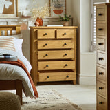 Wooden Chest Of 6 Drawers - Marlborough