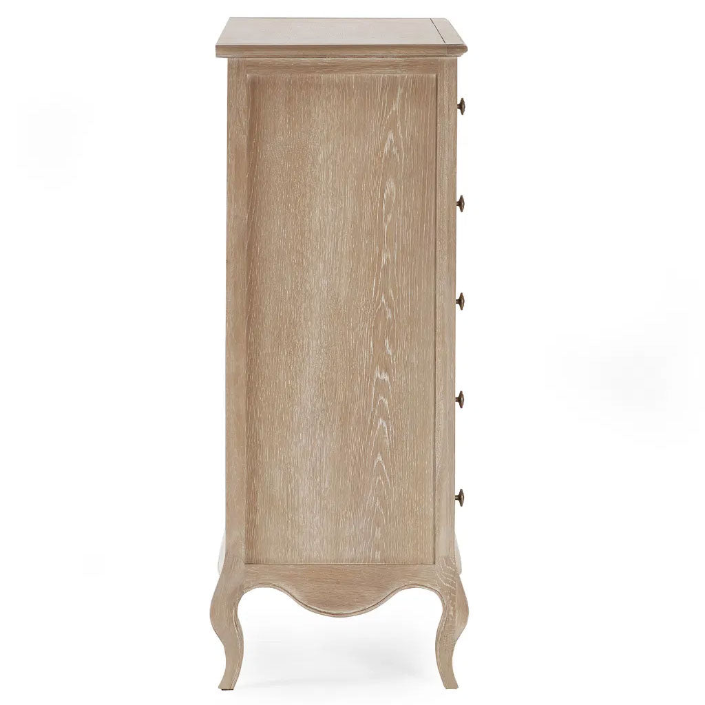 Wooden Chest Of 6 Drawers Narrow - Camille