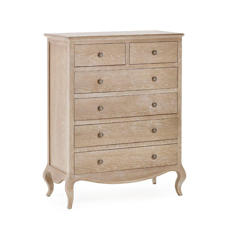 Wooden Chest Of 6 Drawers Narrow - Camille