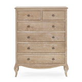 Wooden Chest Of 6 Drawers Narrow - Camille