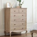 Wooden Chest Of 6 Drawers Narrow - Camille