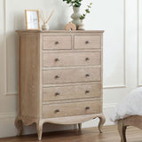 Wooden Chest Of 6 Drawers Narrow - Camille
