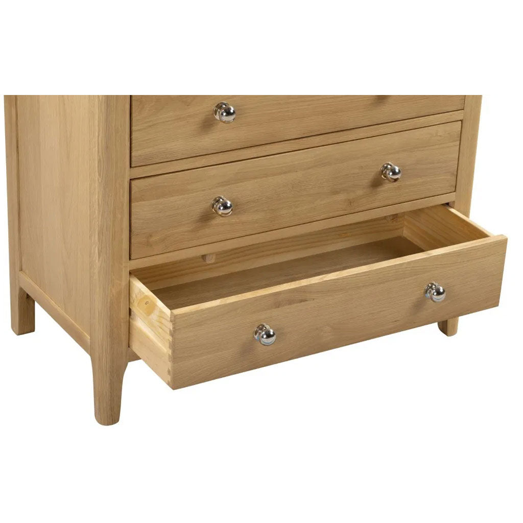 Wooden Chest Of 6 Drawers Narrow - Cotswold