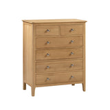 Wooden Chest Of 6 Drawers Narrow - Cotswold