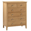 Wooden Chest Of 6 Drawers Narrow - Cotswold