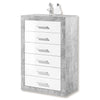 Wooden Chest Of 6 Drawers Narrow - Petros