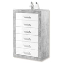 Wooden Chest Of 6 Drawers Narrow - Petros
