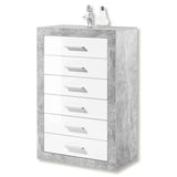 Wooden Chest Of 6 Drawers Narrow - Petros