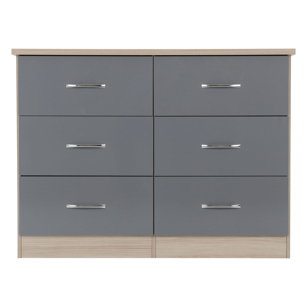 Wooden Chest Of 6 Drawers - Nevada