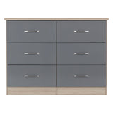 Wooden Chest Of 6 Drawers - Nevada