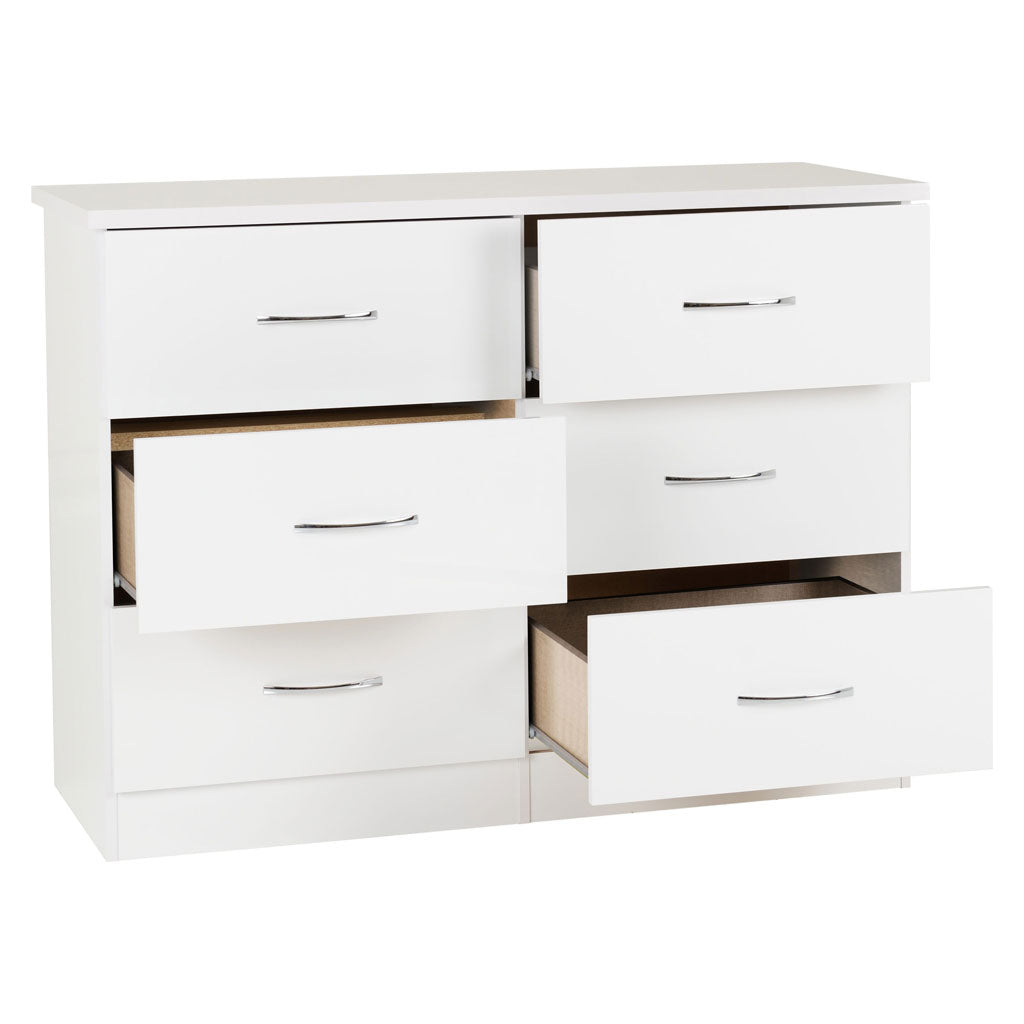 Wooden Chest Of 6 Drawers - Nevada
