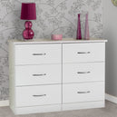 Wooden Chest Of 6 Drawers - Nevada