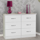 Wooden Chest Of 6 Drawers - Nevada