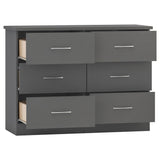 Wooden Chest Of 6 Drawers - Nevada