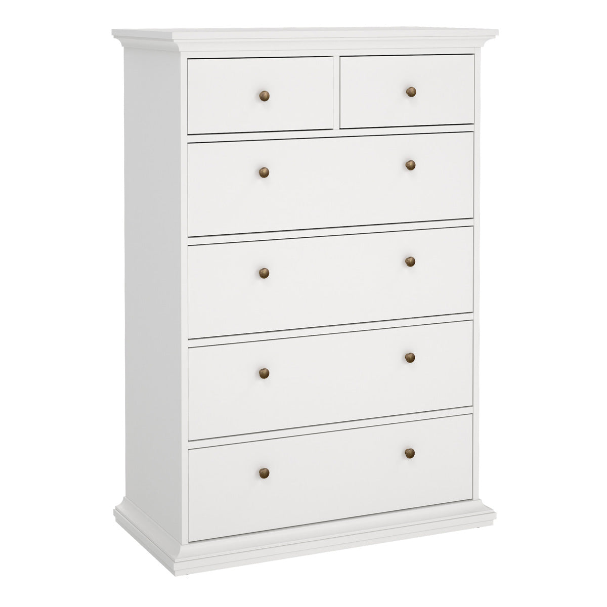 Wooden Chest Of 6 Drawers Tall - Paris