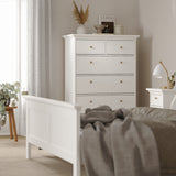 Wooden Chest Of 6 Drawers Tall - Paris