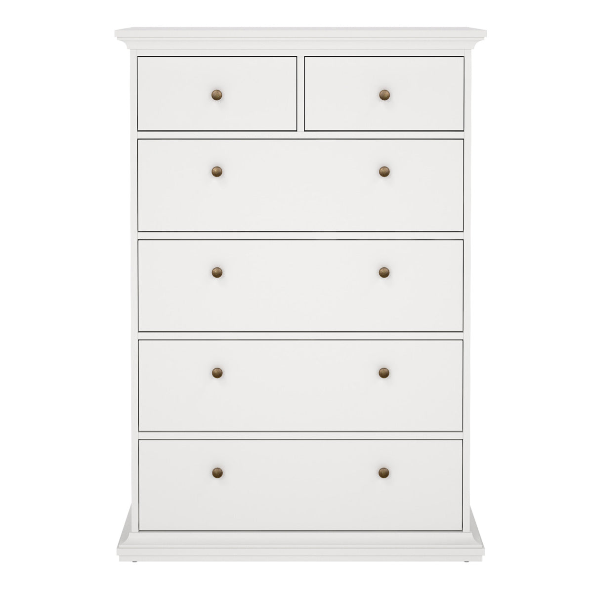 Wooden Chest Of 6 Drawers Tall - Paris