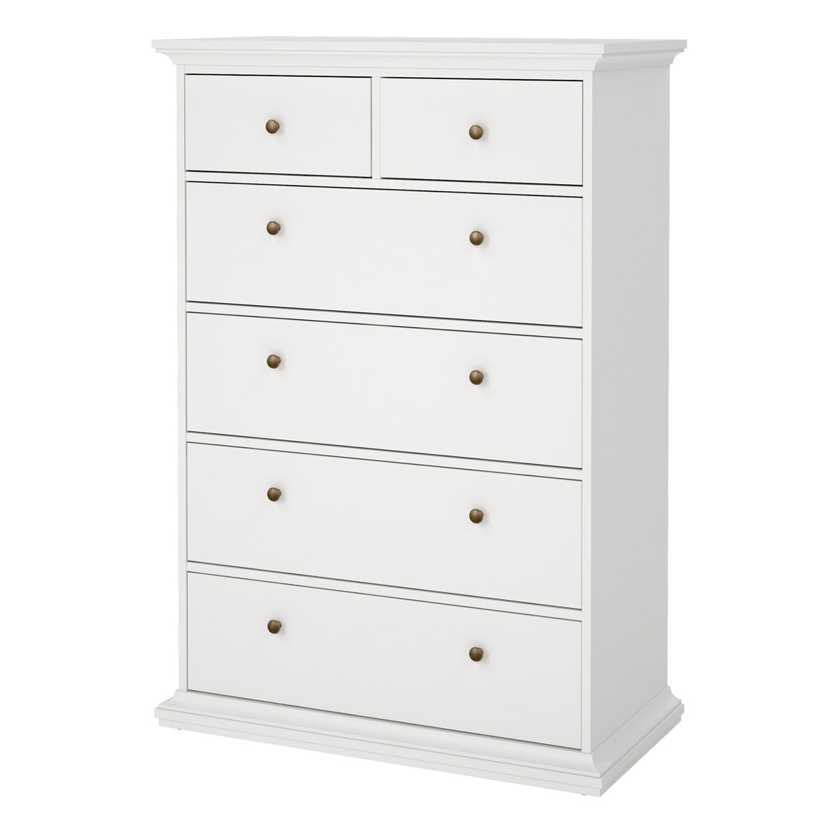 Wooden Chest Of 6 Drawers Tall - Paris