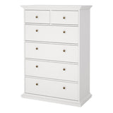 Wooden Chest Of 6 Drawers Tall - Paris