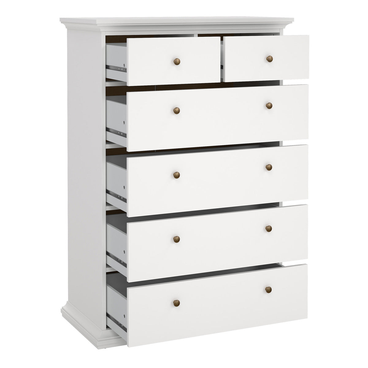Wooden Chest Of 6 Drawers Tall - Paris