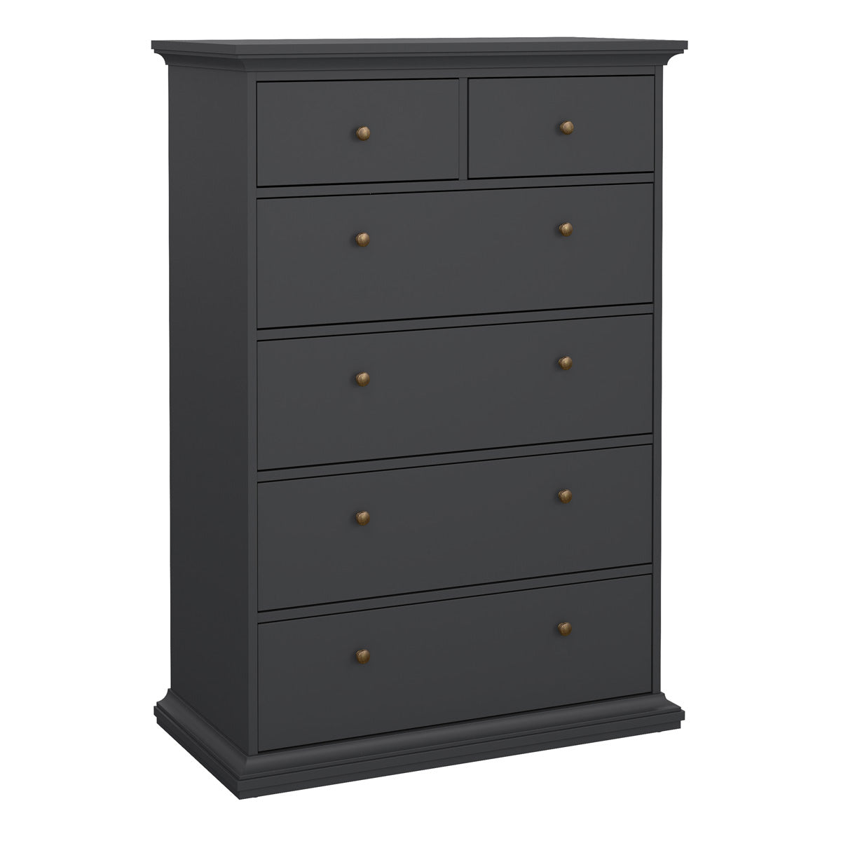 Wooden Chest Of 6 Drawers Tall - Paris
