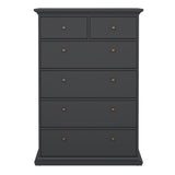 Wooden Chest Of 6 Drawers Tall - Paris