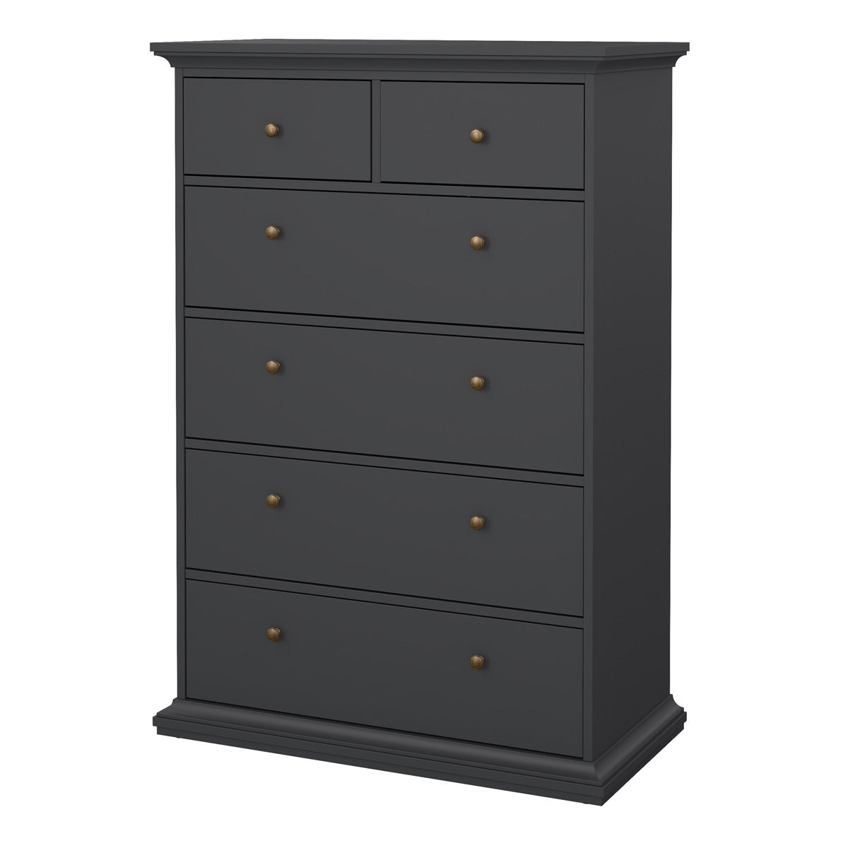 Wooden Chest Of 6 Drawers Tall - Paris