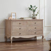 Wooden Chest Of 6 Drawers Wide - Camille