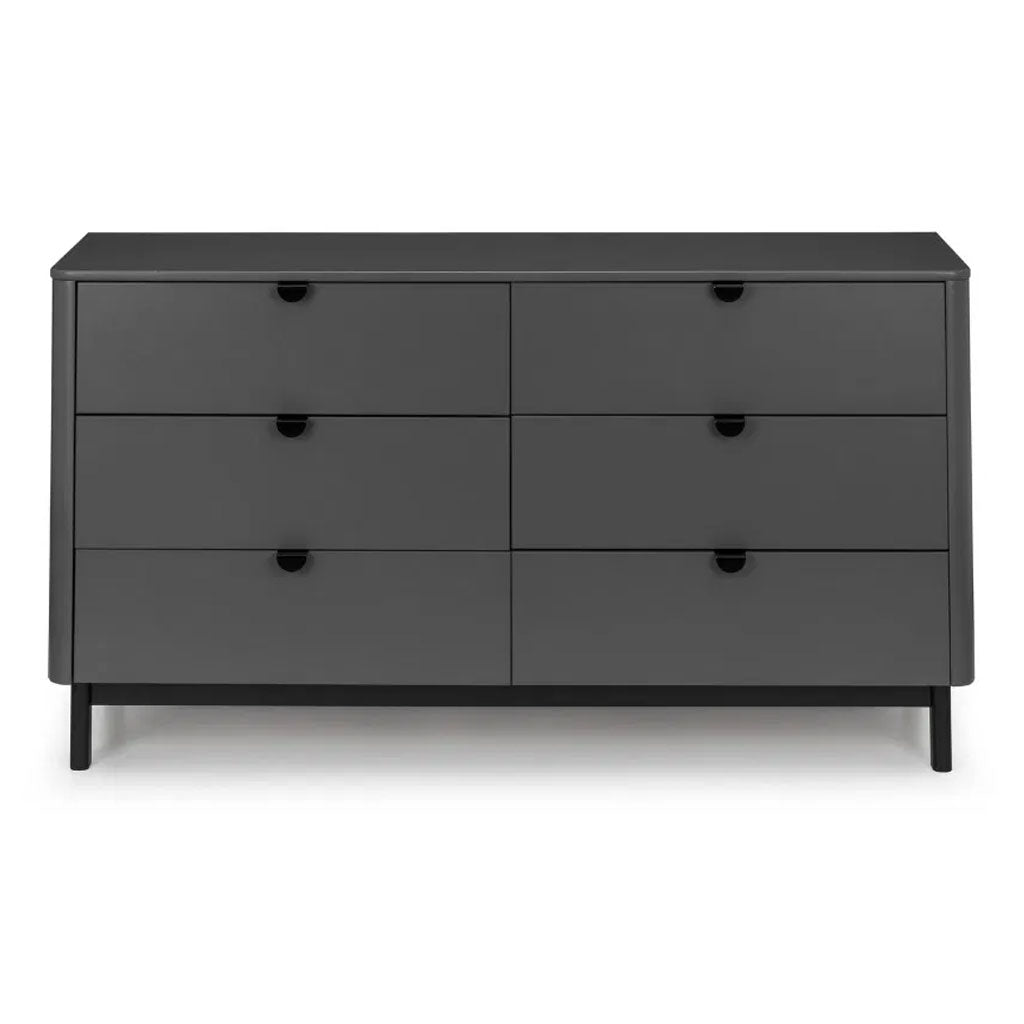 Wooden Chest Of 6 Drawers Wide - Chloe