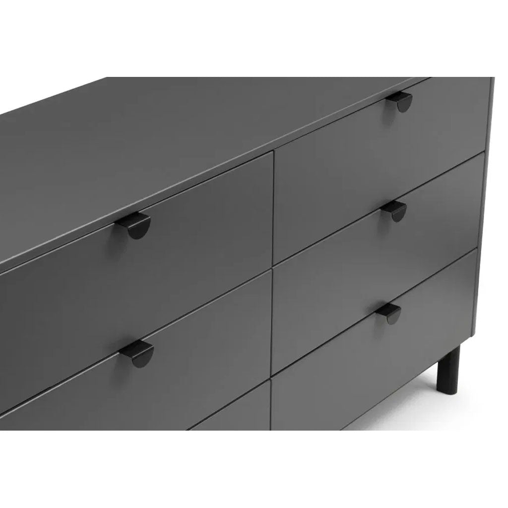 Wooden Chest Of 6 Drawers Wide - Chloe