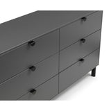 Wooden Chest Of 6 Drawers Wide - Chloe