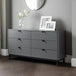 Wooden Chest Of 6 Drawers Wide - Chloe
