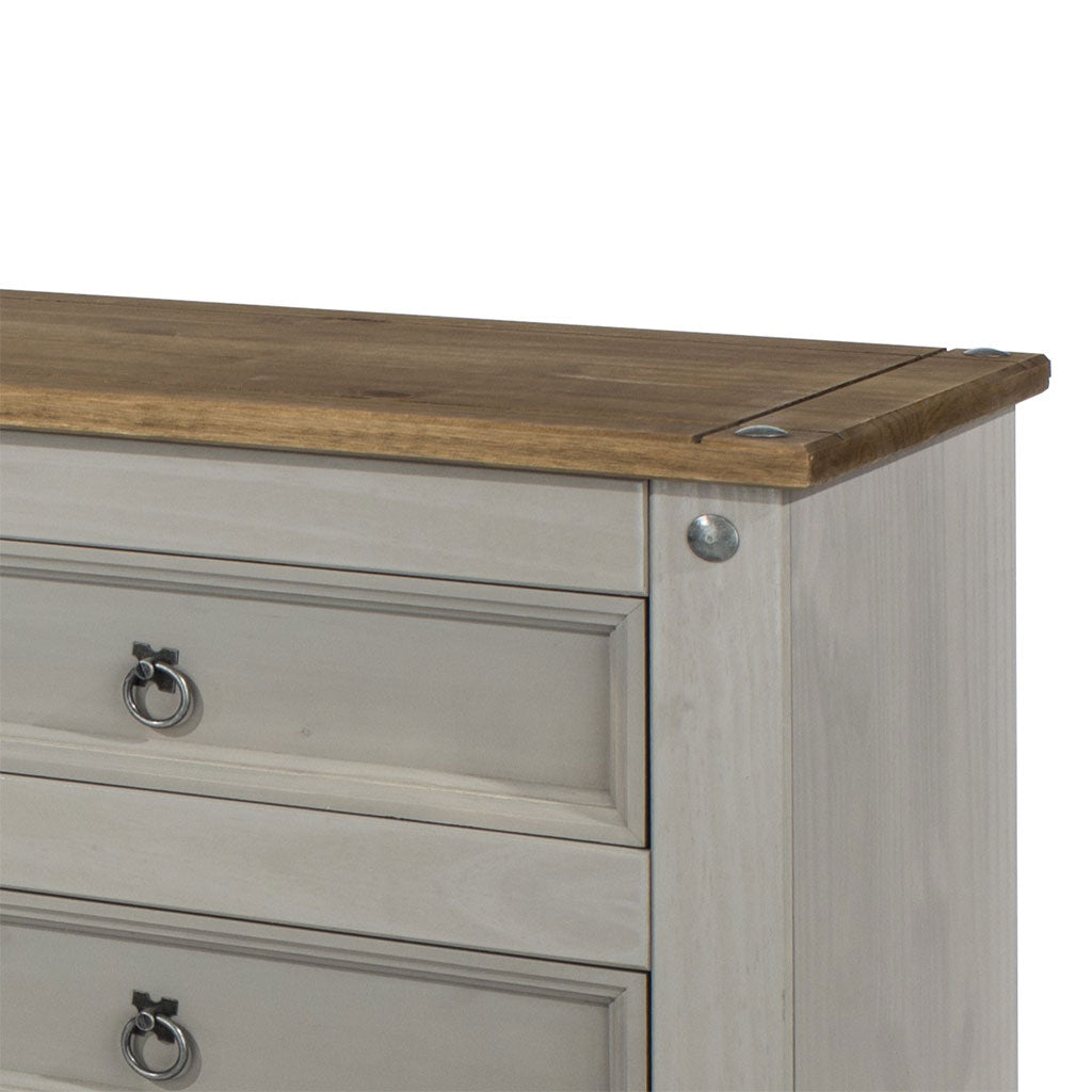 Wooden Chest Of 6 Drawers Wide - Corona