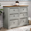 Wooden Chest Of 6 Drawers Wide - Corona