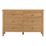 Wooden Chest Of 6 Drawers Wide - Cotswold