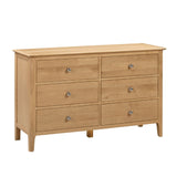 Wooden Chest Of 6 Drawers Wide - Cotswold