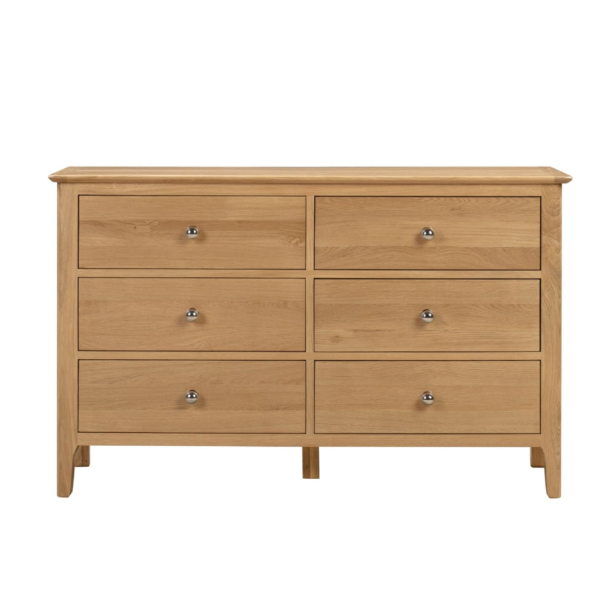 Wooden Chest Of 6 Drawers Wide - Cotswold