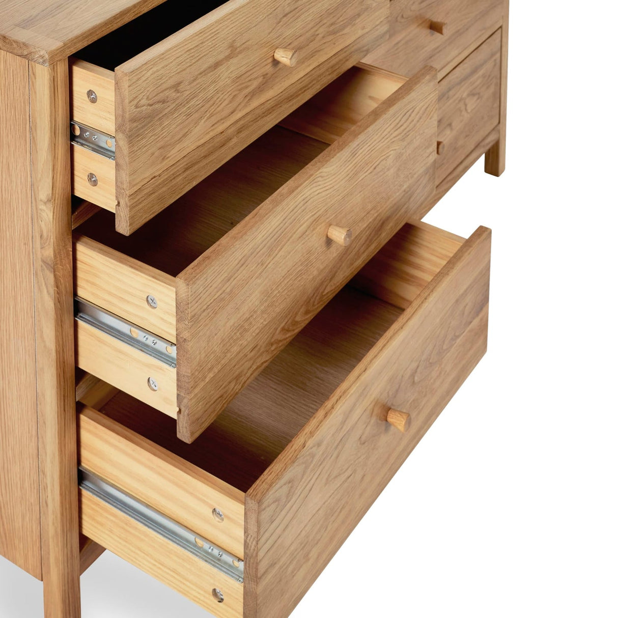 Wooden Chest Of 6 Drawers Wide - Coxmoor