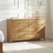Wooden Chest Of 6 Drawers Wide - Coxmoor