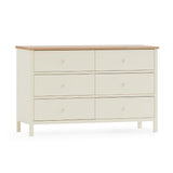 Wooden Chest Of 6 Drawers Wide - Coxmoor