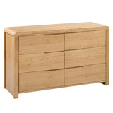 Wooden Chest Of 6 Drawers Wide - Curve