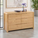 Wooden Chest Of 6 Drawers Wide - Curve